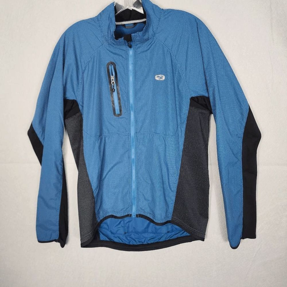 Sugoi Jacket Womens Medium Slim Fit Cycling Athletic Full Zip Blue